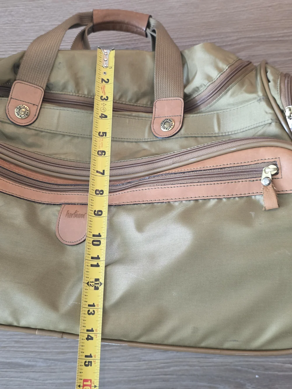 Hartmann Vintage Leather and Nylon Weekender Duffel Bag - Classic Travel Luggage